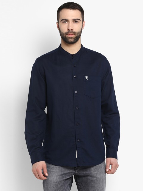 

Red Tape Men Navy Blue Regular Fit Solid Casual Shirt