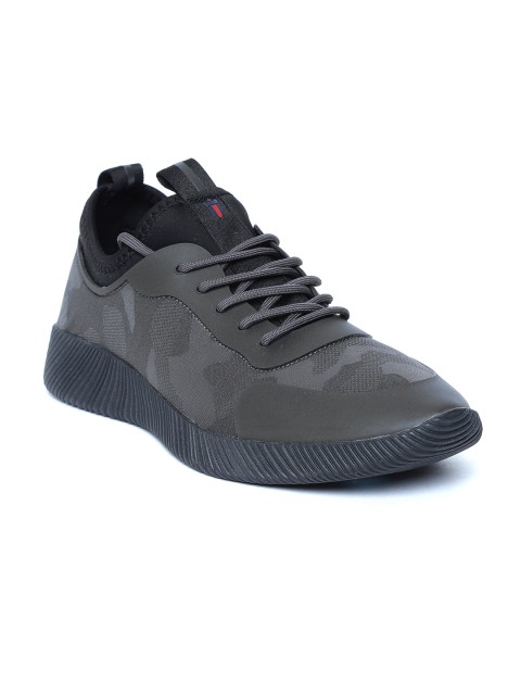 

Louis Philippe Men Grey Camouflage Printed Sneakers
