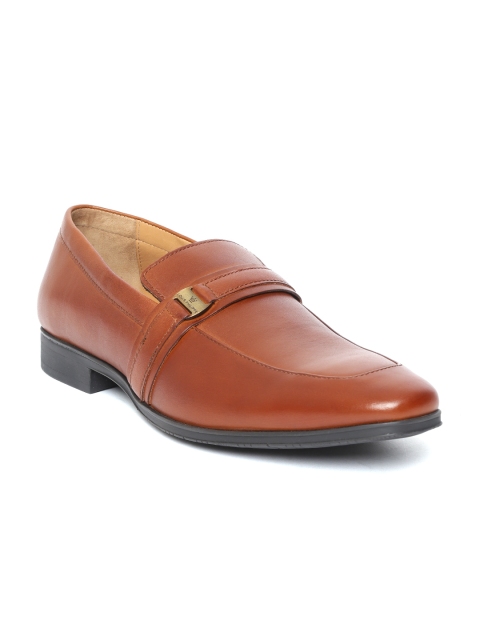 

Louis Philippe Men Brown Leather Formal Slip-Ons