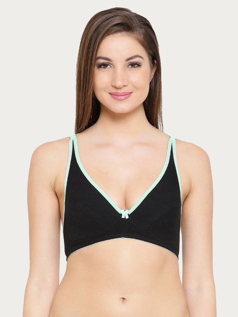 

Clovia Black Solid Non-Wired Non Padded Everyday Bra BR0655Y1340B