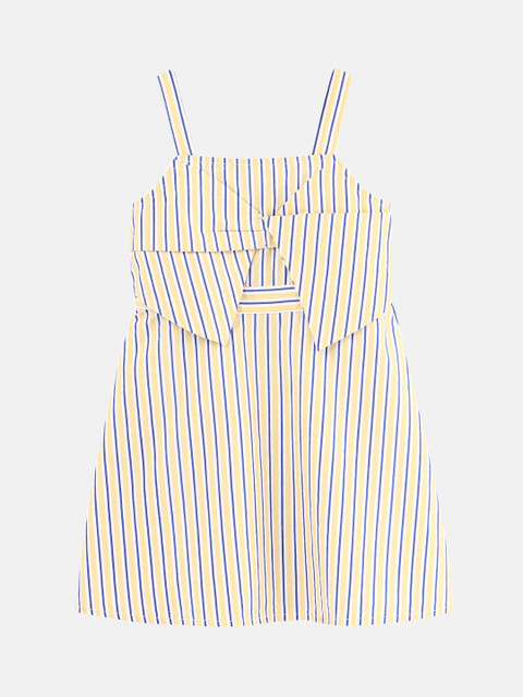 

Beebay Girls Yellow Striped A-Line Dress