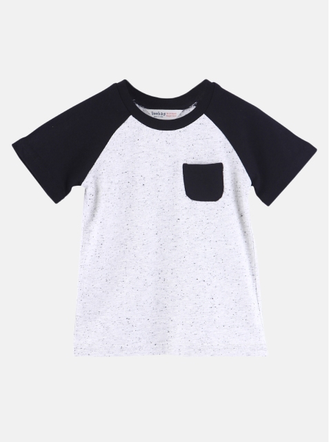 

Beebay Boys Navy Blue Solid Round Neck T-shirt