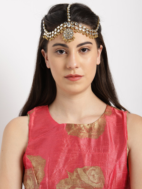 

Rubans Gold-Plated Kundan Studded Embellished Matha Patti