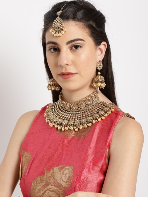 

Rubans Gold-Plated Embellished Jewellery Set