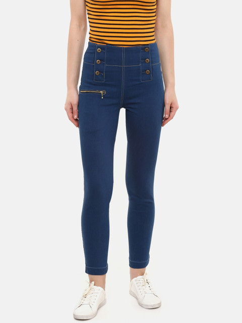 

Rider Republic Women Blue Slim Fit High-Rise Jeggings, Navy blue