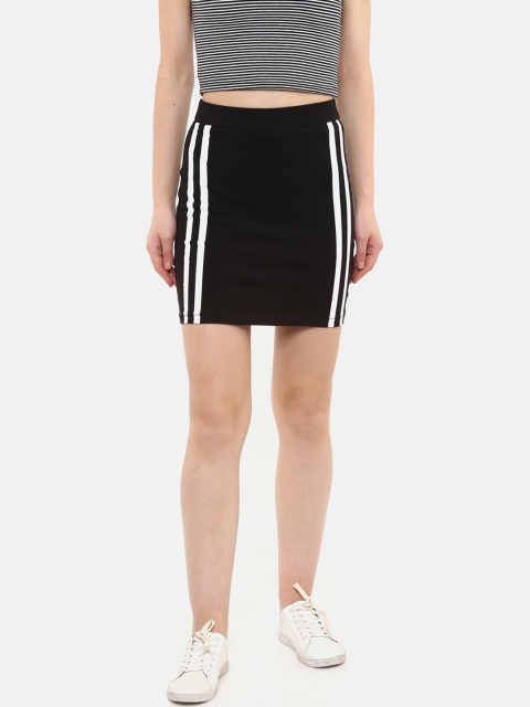 

Rider Republic Women Black Solid Mini Pencil Skirt