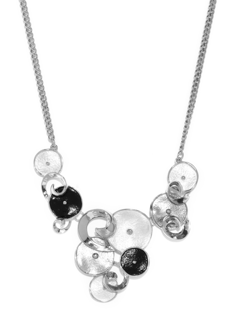 

Blisscovered Women Silver-Toned & Black Necklace
