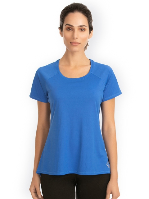 

Zelocity by Zivame Women Blue Solid Round Neck T-shirt