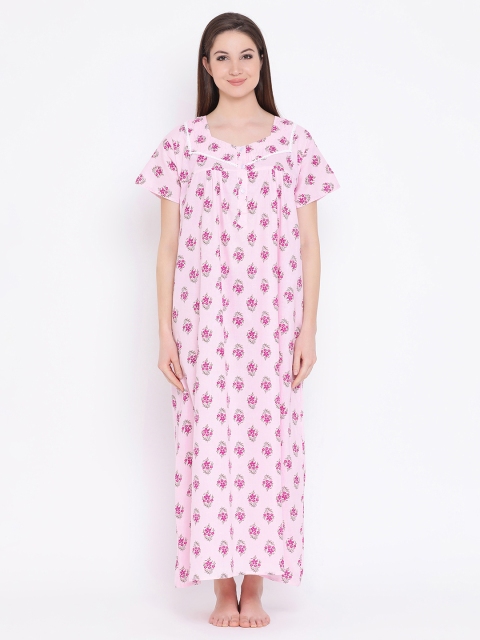

Clovia Pink Printed Nightdress