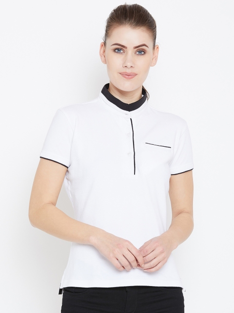 

JUMP USA Women White Solid T-shirt