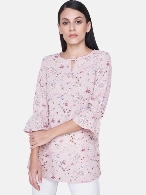 

AND Women Pink Printed Tunic