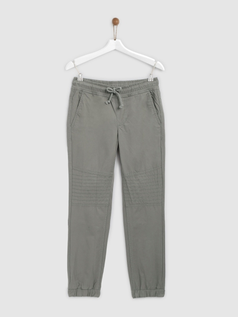 

YK Boys Grey Regular Fit Solid Joggers