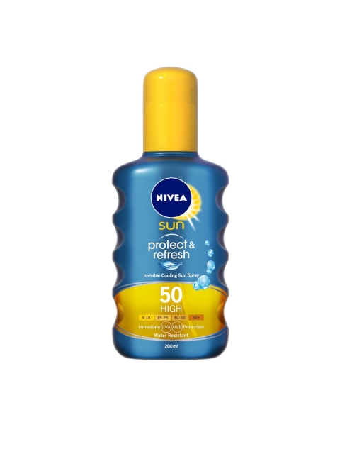 

Nivea Sun Protect & Refresh Invisible Cooling Sun Spray 200 ml, Transparent