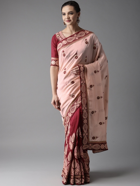 

MANOHARI Pink & Magenta Embroidered Saree