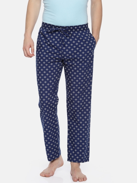 

Pepe Jeans Men Navy Blue & White Printed Lounge Pants 8904311306641