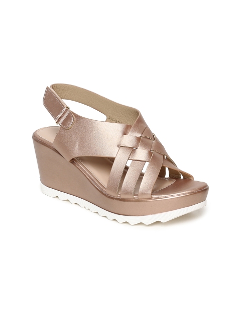 

Addons Women Rose Gold Solid Sandals
