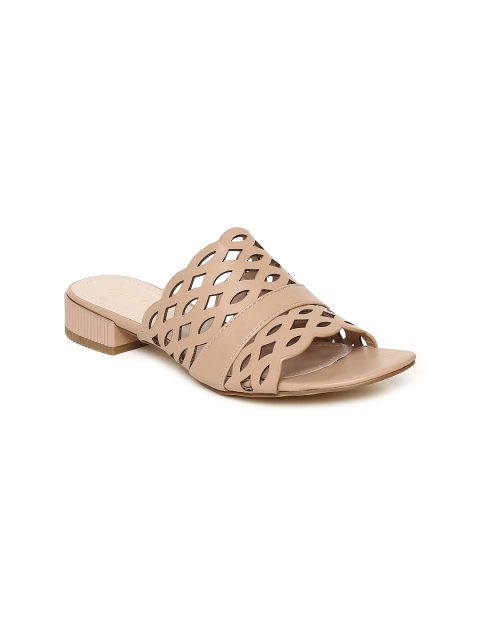 

Addons Women Beige Solid Open Toe Flats