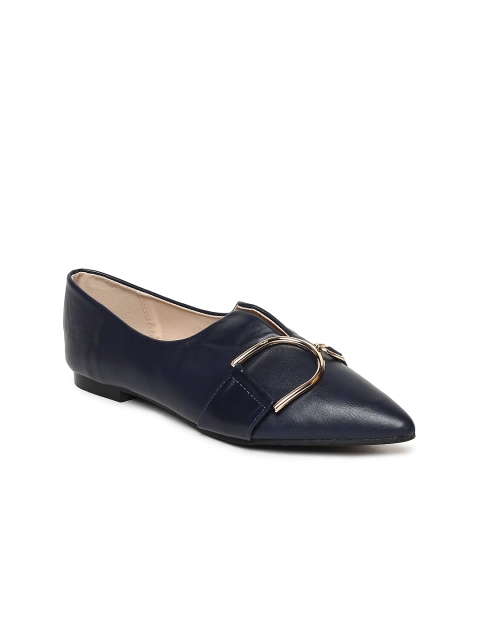 

Addons Women Navy Blue Embellished Ballerinas
