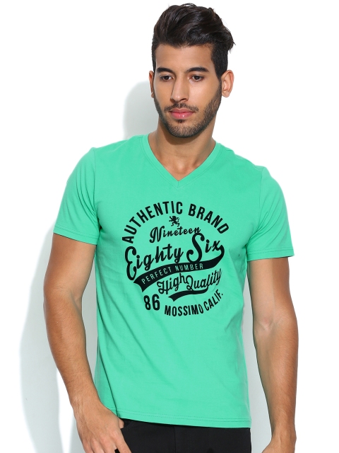 

Ushirts Green Printed T-shirt