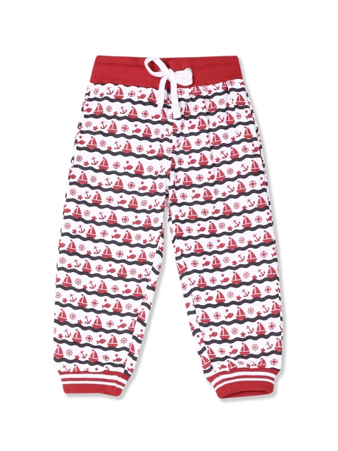 

Donuts Boys White & Blue Printed Joggers