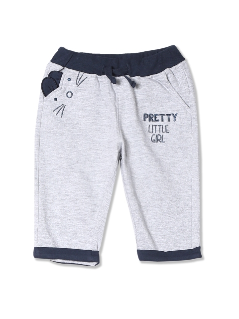 

Donuts Girls Grey Three-Fourth Length Track Pants