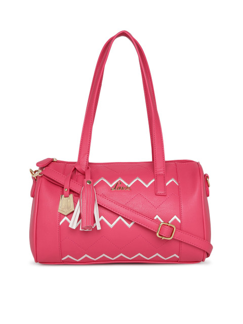 

Lavie Pink Striped Handheld Bag