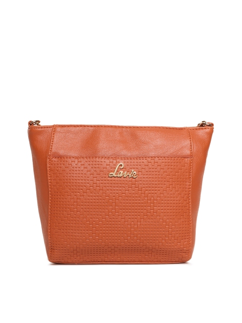 

Lavie Orange Textured Shoulder Bag
