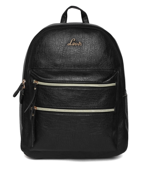 

Lavie Women Black Solid Backpack