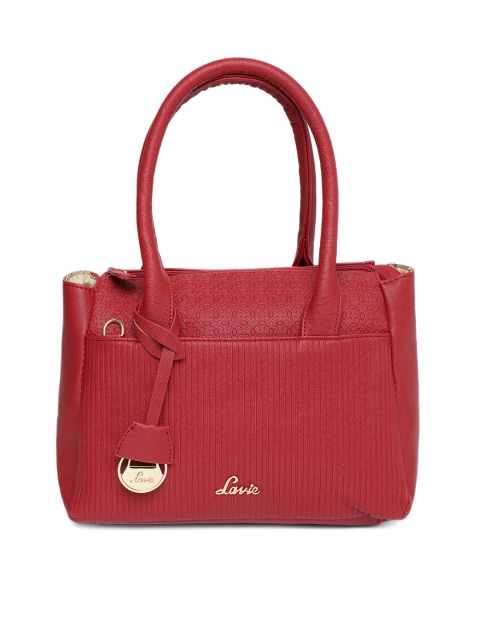 

Lavie Red Textured Handheld Bag