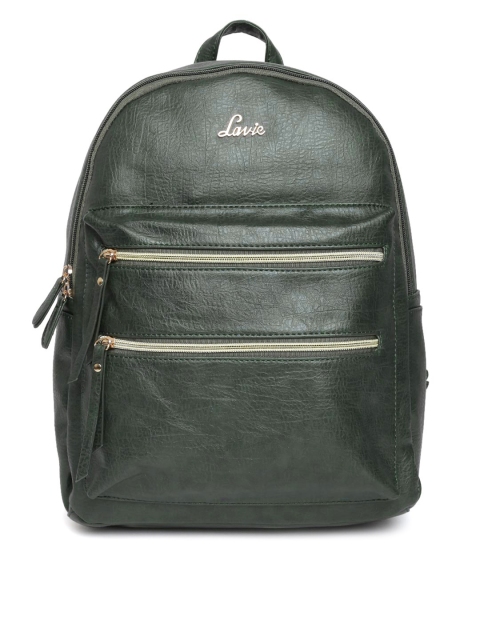 

Lavie Women Green Solid Backpack