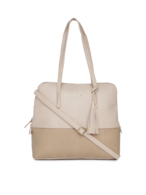 

Lavie Beige & Brown Colourblocked Shoulder Bag