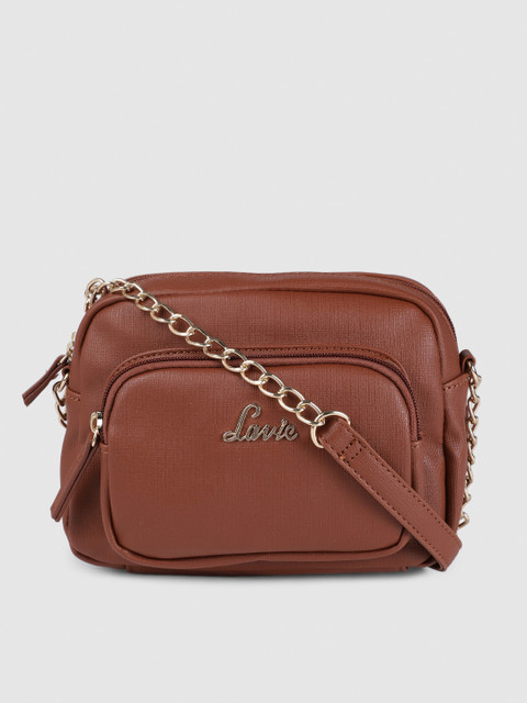 

Lavie Brown Solid Sling Bag