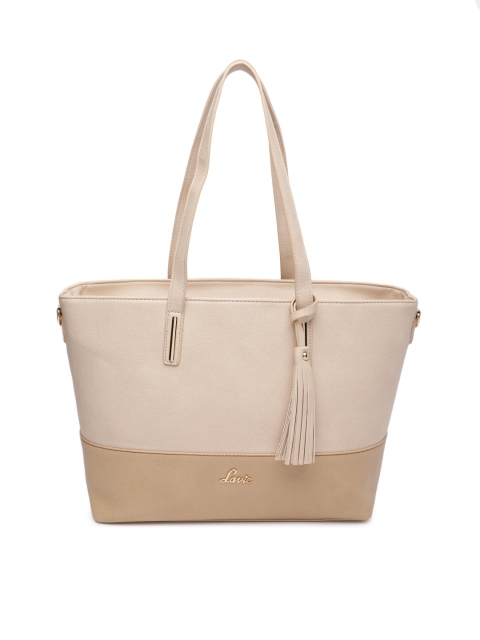 

Lavie Beige & Brown Colourblocked Shoulder Bag