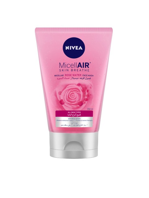 

Nivea MicellAIR Skin Breathe Micellar Rose Water Face Wash 150ml, Pink