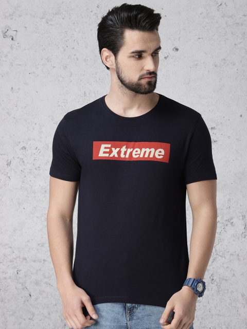 

Ecko Unltd Men Navy Blue Printed Round Neck T-shirt