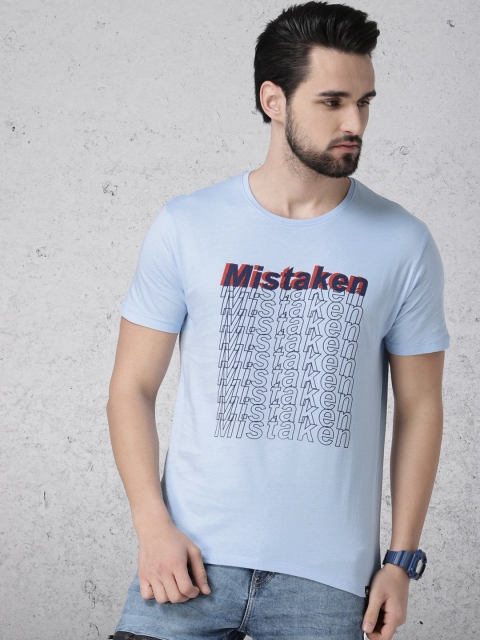 

Ecko Unltd Men Blue Slim Fit Printed Round Neck T-shirt