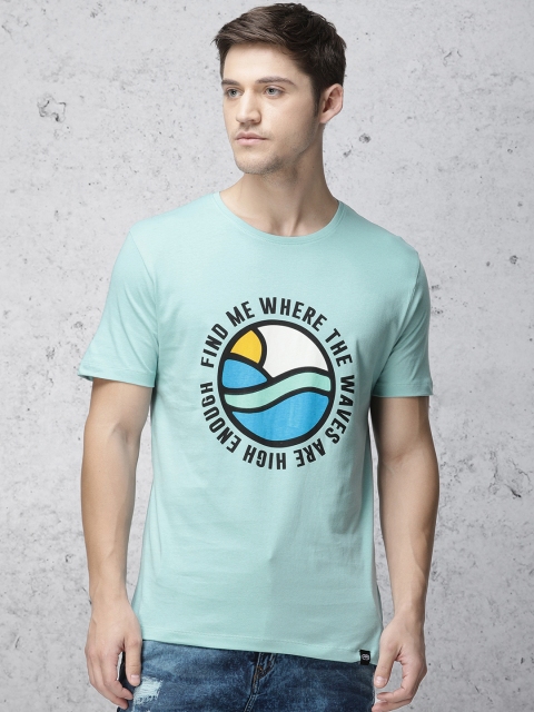 

Ecko Unltd Men Blue Printed Round Neck T-shirt