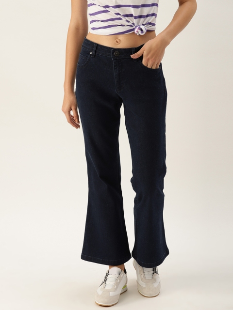 

United Colors of Benetton Women Blue Bootcut Mid-Rise Clean Look Stretchable Jeans
