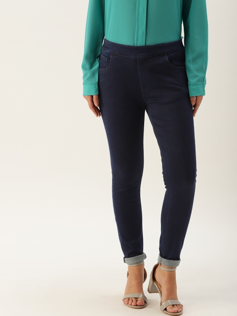 

United Colors of Benetton Women Blue Solid Jeggings