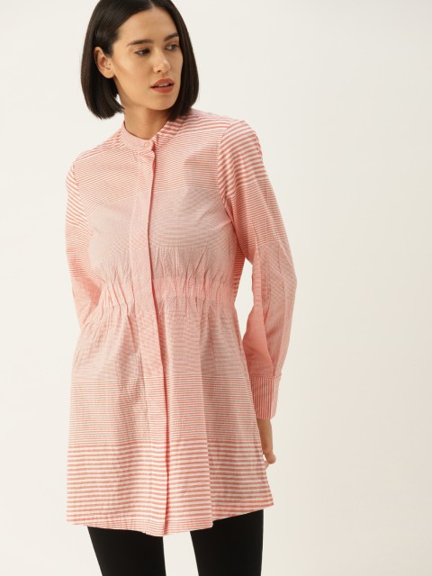 

United Colors of Benetton Red & White Striped Tunic