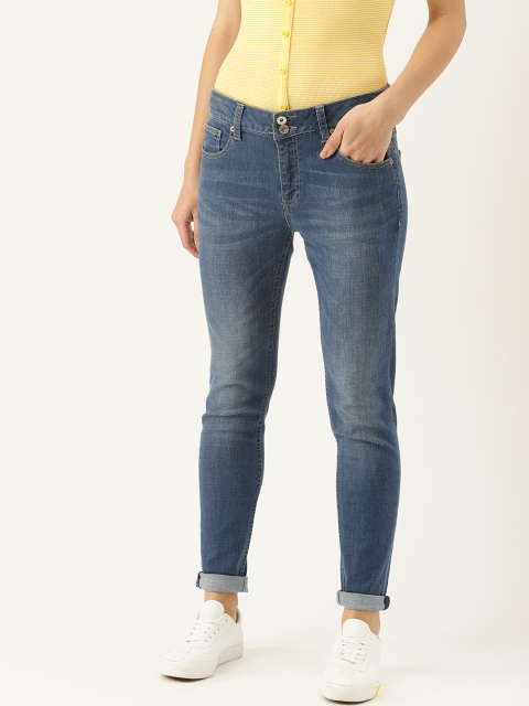 

United Colors of Benetton Women Blue Skinny Fit Mid-Rise Clean Look Stretchable Jeans
