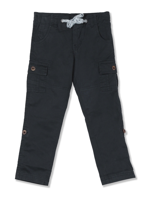 

Cherokee Boys Navy Blue Original Regular Fit Solid Cargos