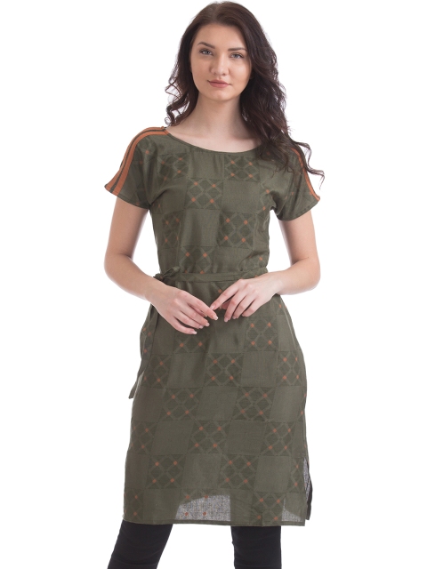 

Bronz Green Printed Tunic