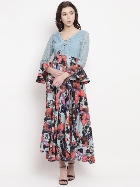

Abiti Bella Women Multicoloured Printed Maxi Dress, Multi