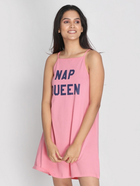 

Clt.s Pink Solid Nightdress C713