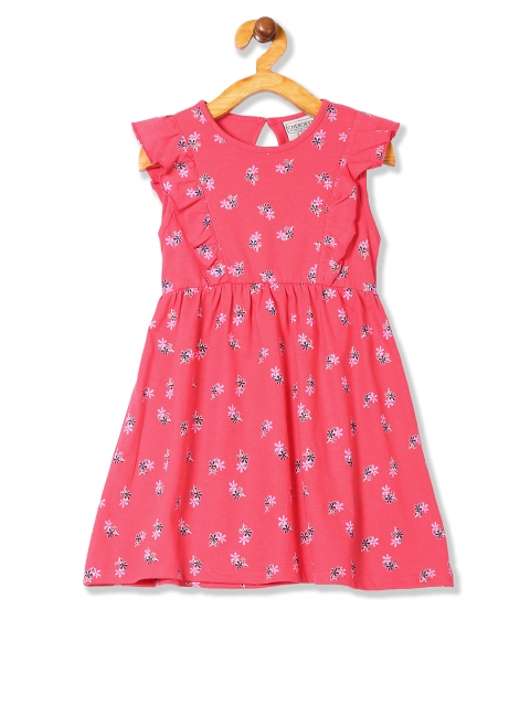 

Cherokee Girls Pink Printed Fit and Flare Dress
