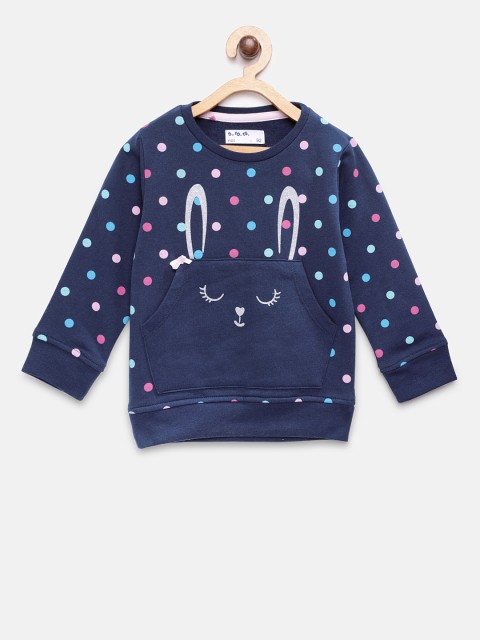

5.10.15 Girls Navy Blue Solid Sweatshirt