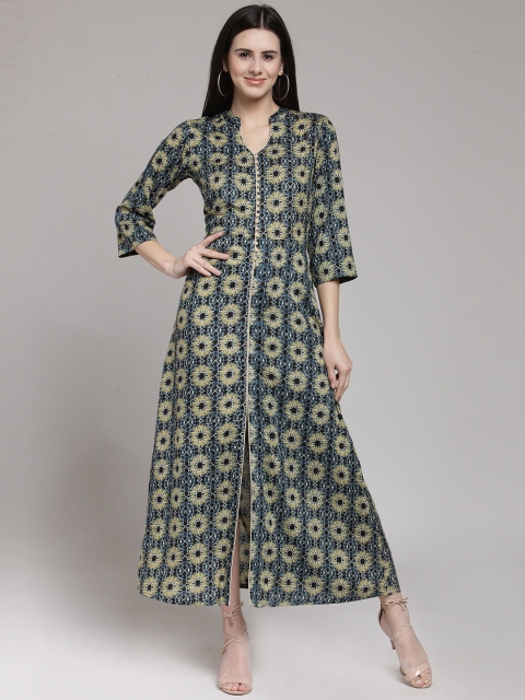 

plusS Women Multicoloured Printed Fit and Flare Dress, Multi