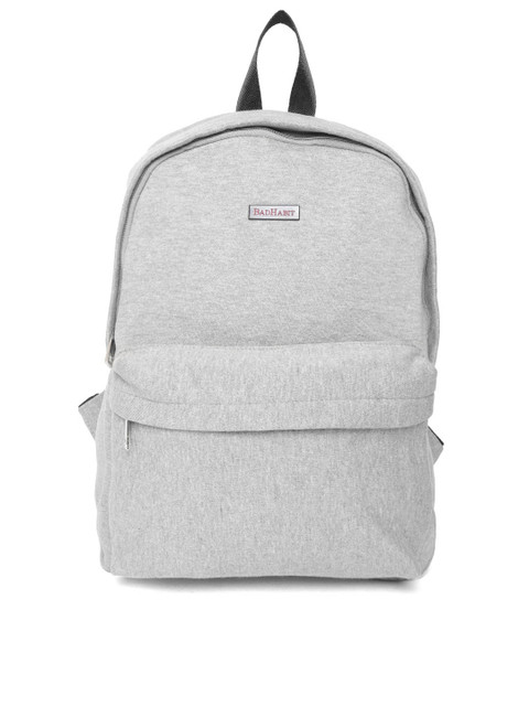 

BAD HABIT Unisex Grey Melange Solid Laptop Backpack