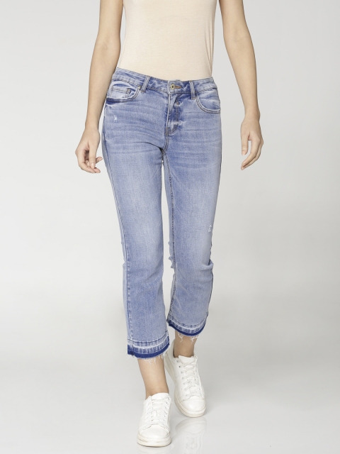 

ONLY Women Blue Slim Fit Mid-Rise Clean Look Stretchable Jeans